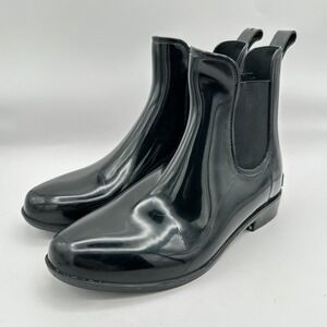 Lauren Ralph Lauren Tally Rainboots Womens Size 7 Black‎ Rubber Ankle Outdoor